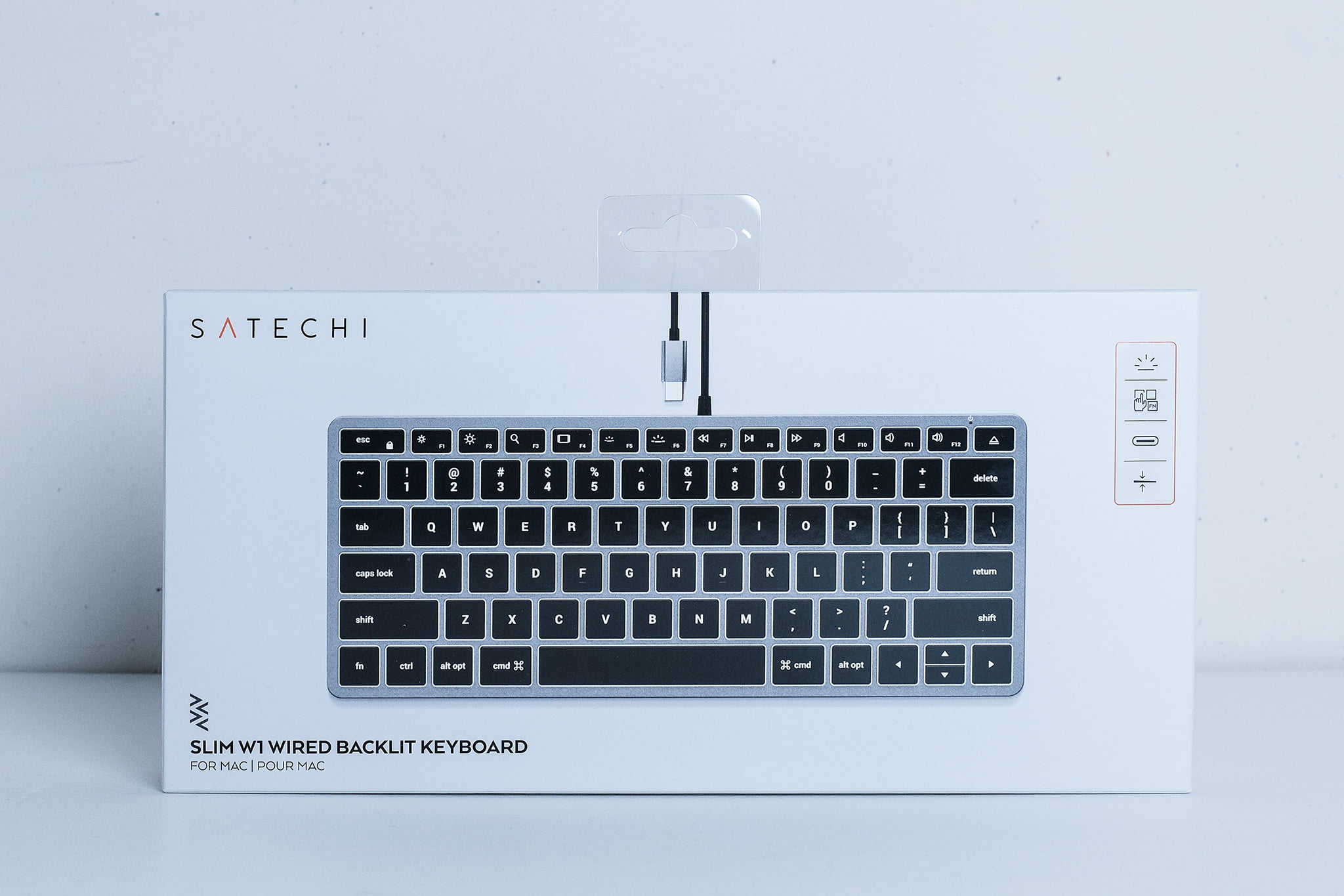 スペースグレイ SatechiスリムW1USB-C有線キーボードMac対応 T6-